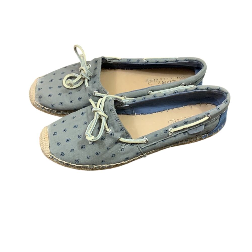 Sperry Katama Floral Canvas Espadrille Blue Flats